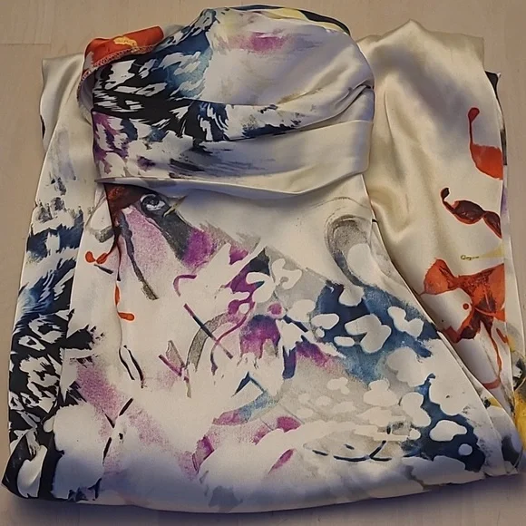 EUC Y2K JUMP by Wendye Chatilin Bubble Hem Abstract Floral Mini Dress - Picture 13 of 14